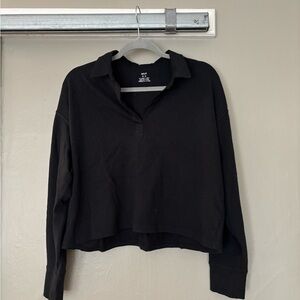 Aerie long sleeve polo t shirt
